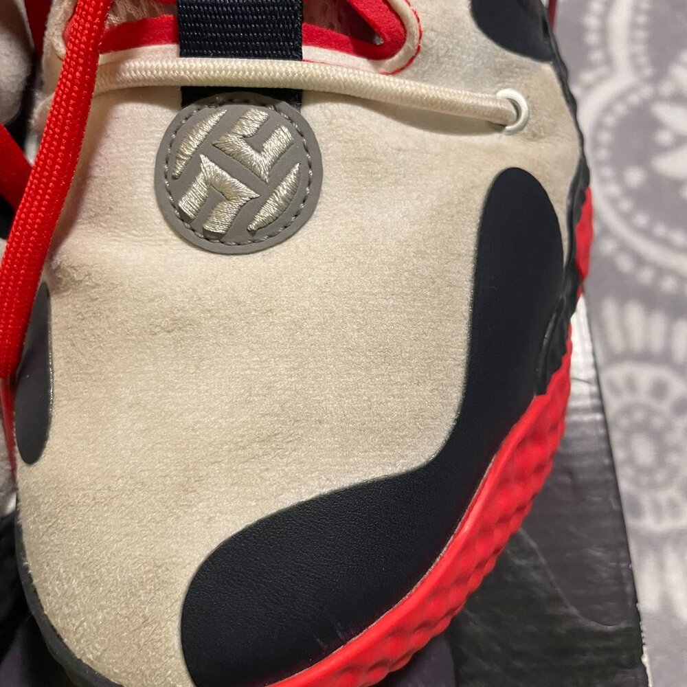 Adidas Harden Vol. 6 White Vivid Red Legend Ink 2022, men's 10 🏀 - Picture 9 of 15